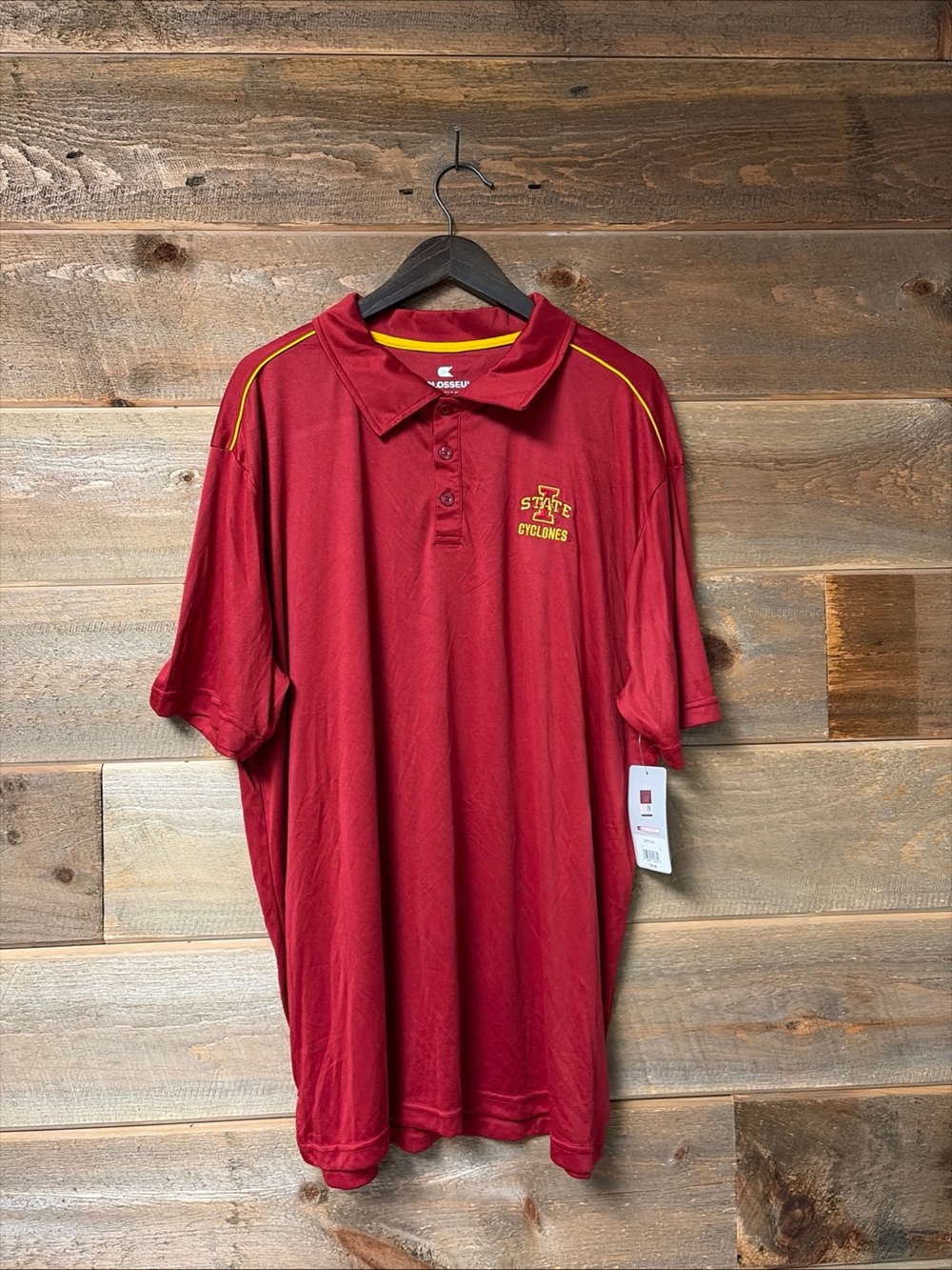 Iowa State Cyclones Golf Polo Men's Size XXL Maroon NWT Colosseum Athletic